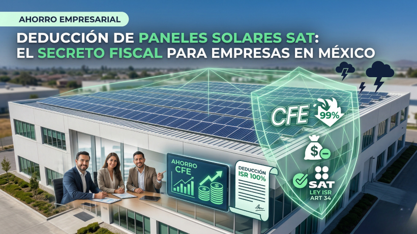 Deducción de paneles solares SAT