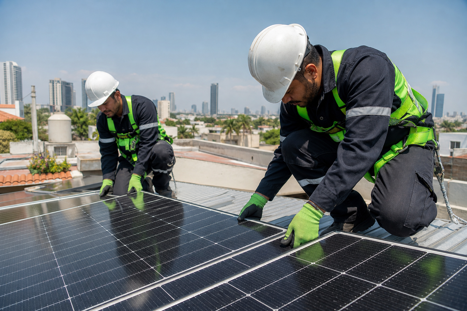 Instalación profesional de paneles solares en Guadalajara por Energías Colmex