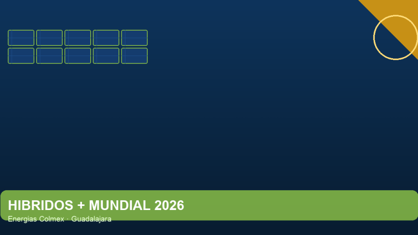 Paneles solares híbridos Guadalajara Mundial 2026 Energías Colmex