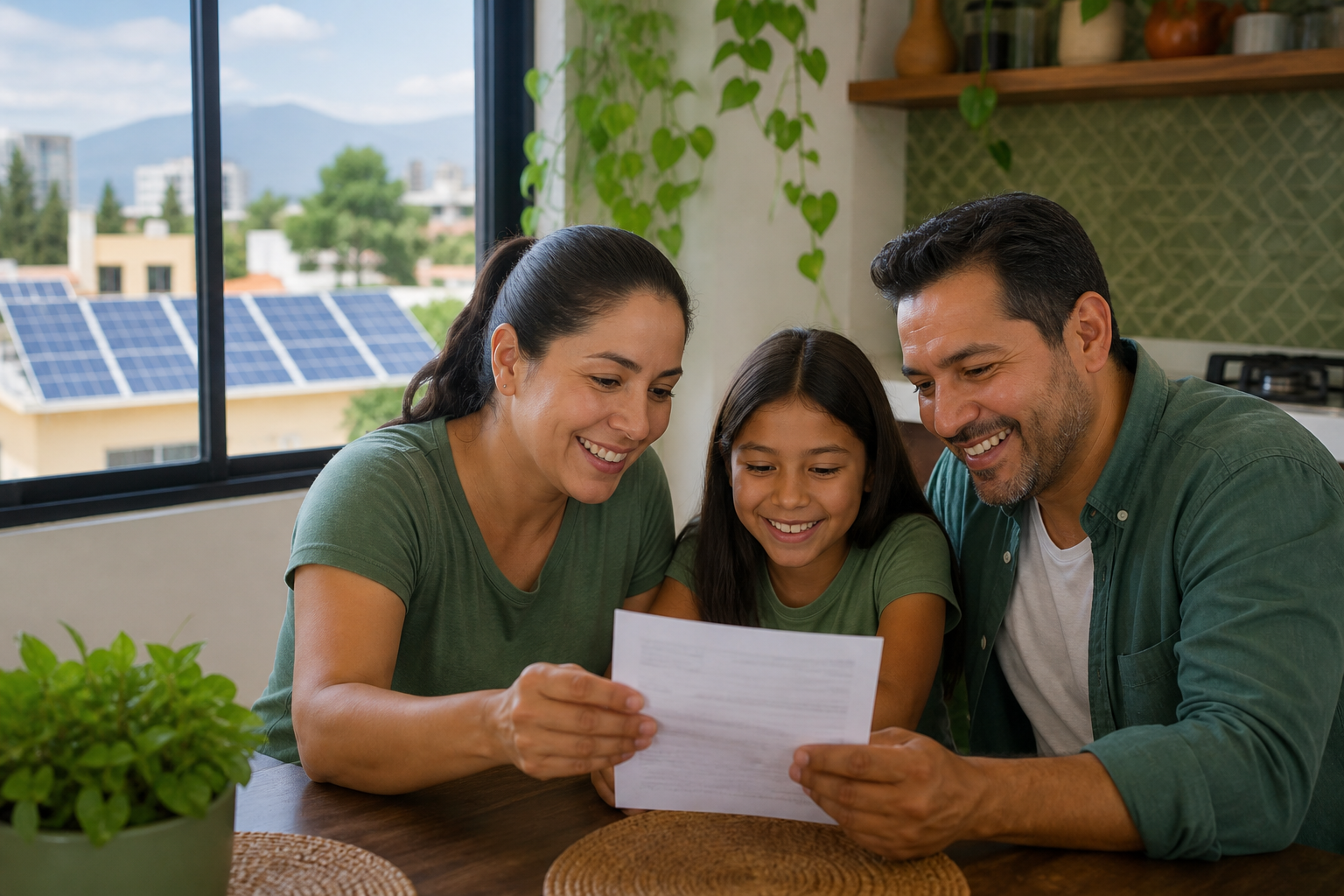 Familia con menor recibo CFE gracias a solar Guadalajara