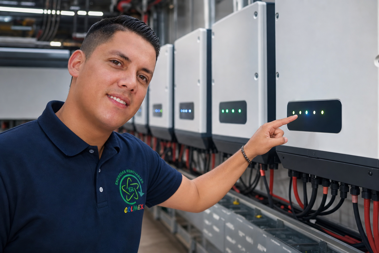 Instalador Colmex en zona de inversores industriales
