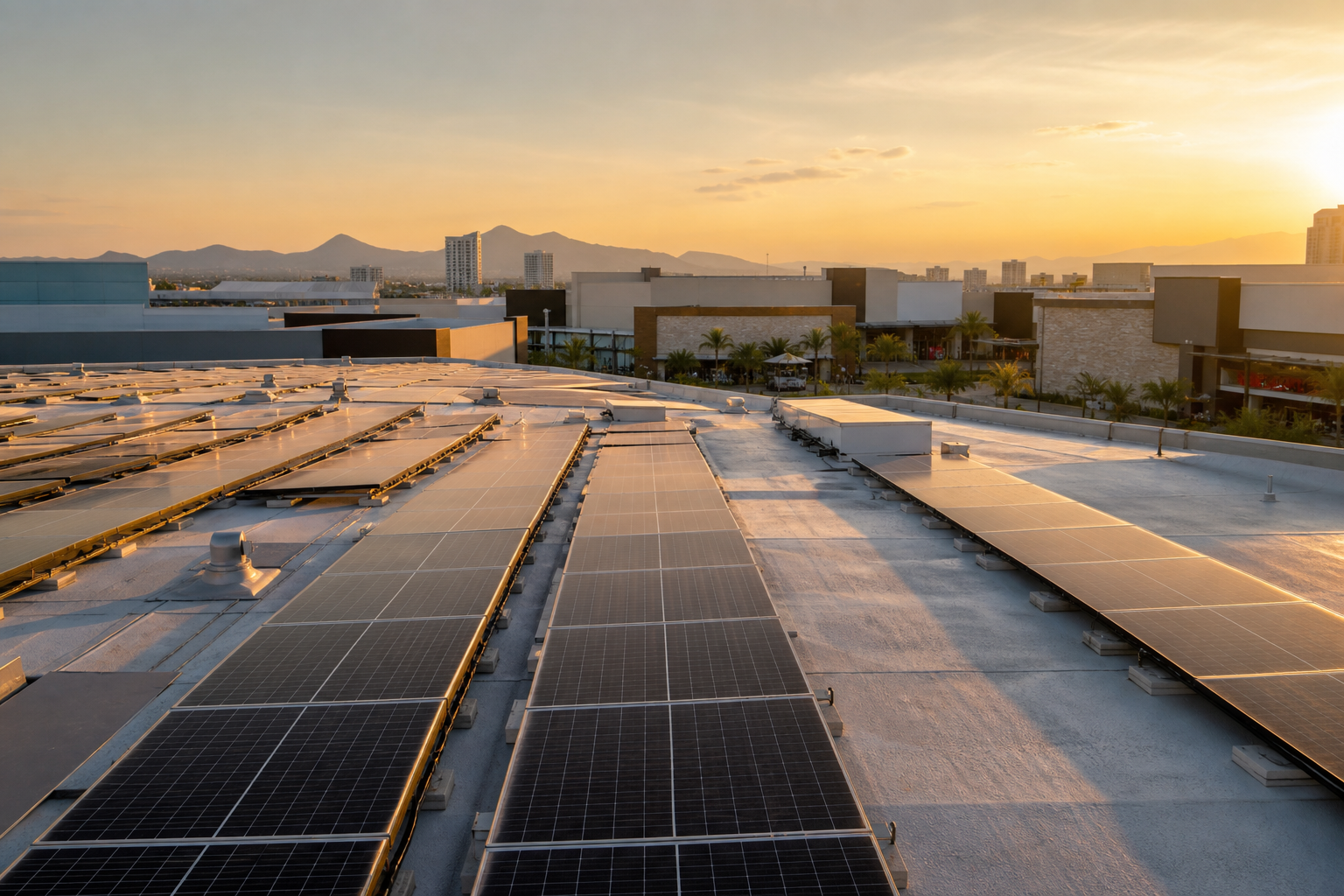 Corporativo con array fotovoltaico