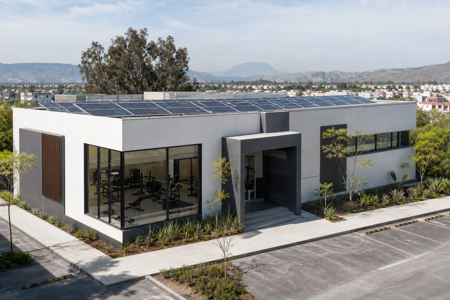 Edificio de servicios con solar