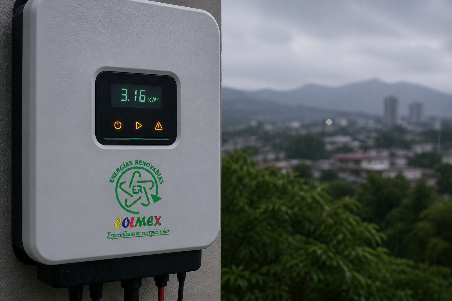 Inversor solar con menor generación en día lluvioso Guadalajara