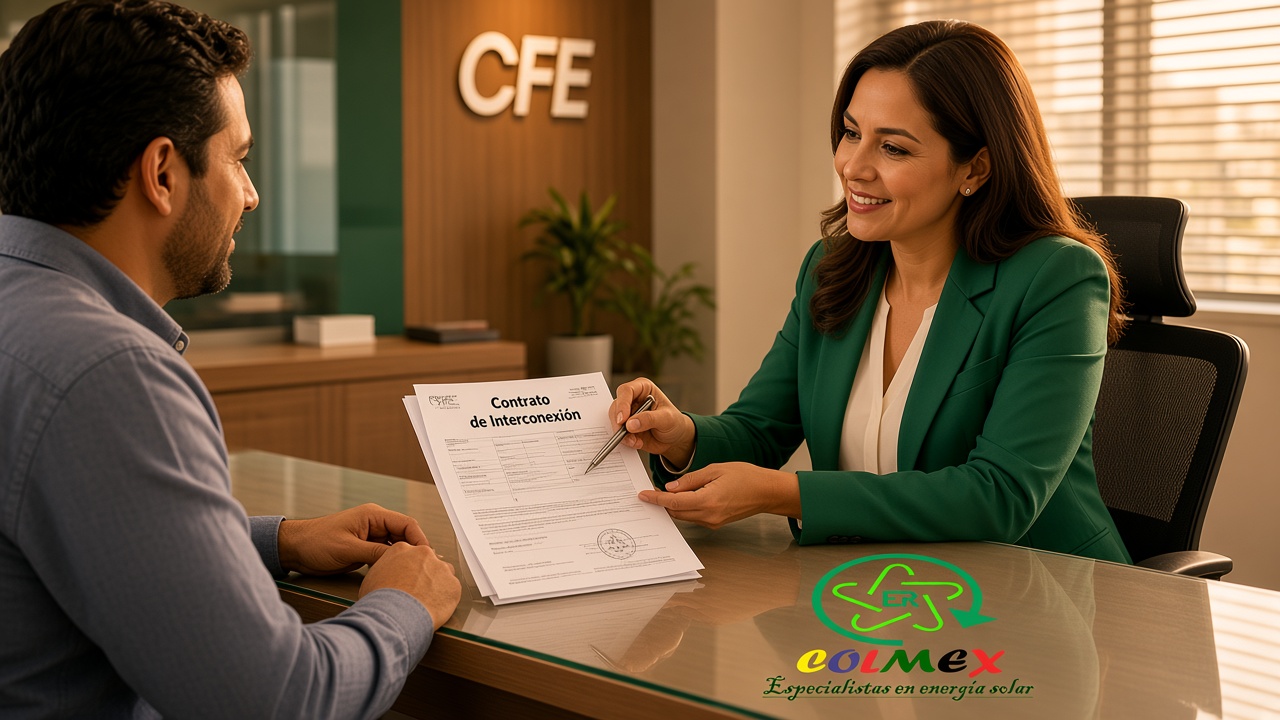 Ventanilla CFE con papeles de interconexión y sin paneles de regalo